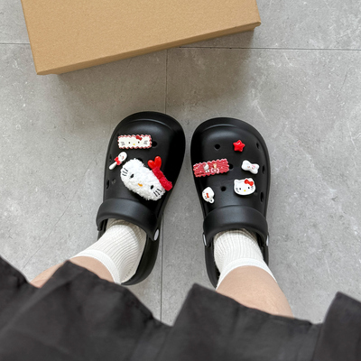 【正版授权】hellokitty洞洞鞋女