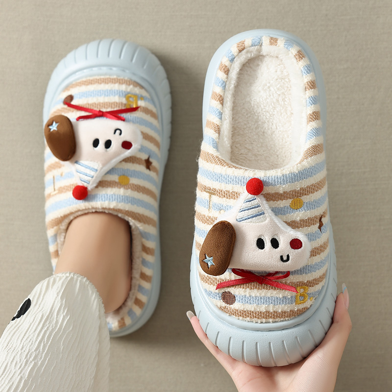 可爱芭芭拉棉拖鞋保暖女新款