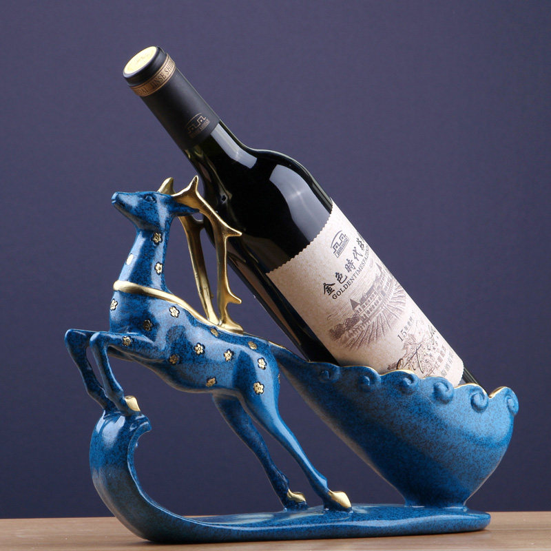 红酒架摆件酒柜装饰品现代客厅小摆设梅花鹿酒托乔迁新居礼品创意