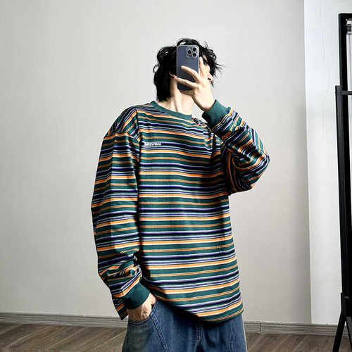 日系复古潮牌PGUPSTUDIO上衣圆领