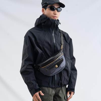 HKWORKSHOP帆布油蜡布胸包AP2机能骑车斜跨运动随身复古男女士包