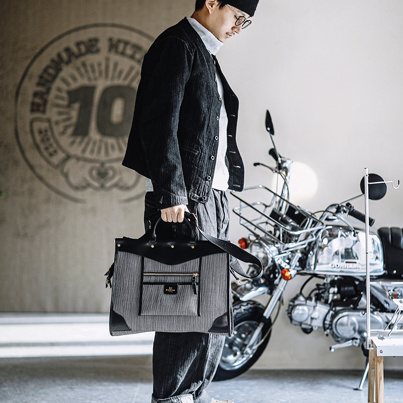 HK新品单肩斜挎公文通勤包