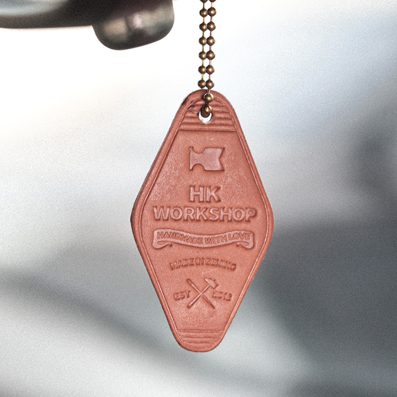 HKWORKSHOP香薰车载香氛片复古手作牛皮车室内持久留香个性化皮牌