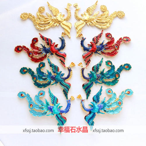 饰品配件景泰蓝diy金色新娘头饰
