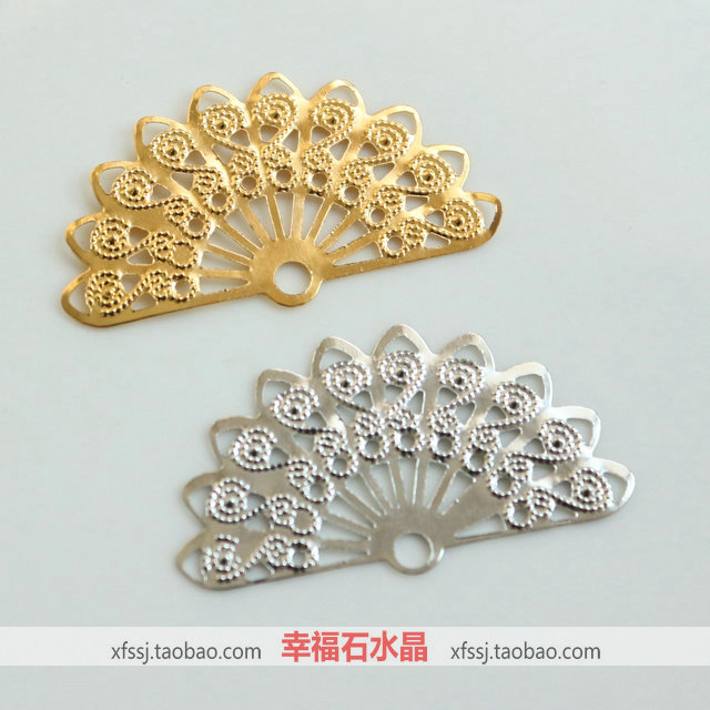 diy新娘古装金色步摇凤冠花片