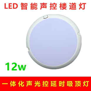 声光控LED灯楼道感应灯卫生间声控防盗灯12w过道智能声响感应模组