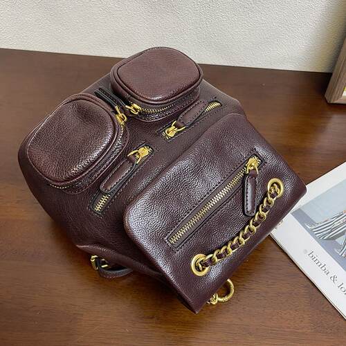 MrFu头层牛皮美拉德高级感小背包