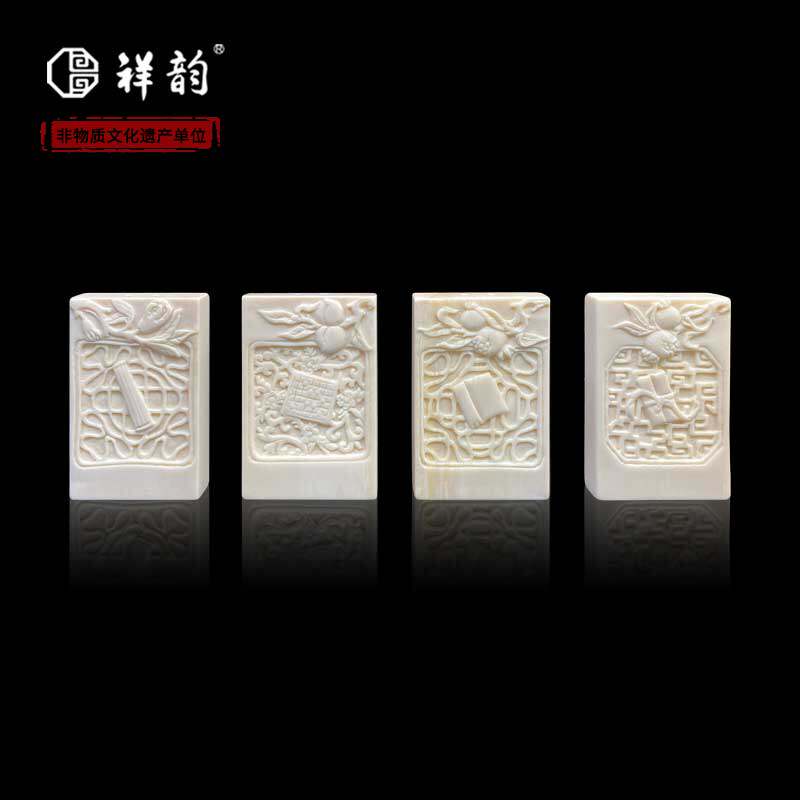 祥韵苏工原创猛犸牙园林花窗系列吊坠挂件牙牌高端非遗旅游纪念品