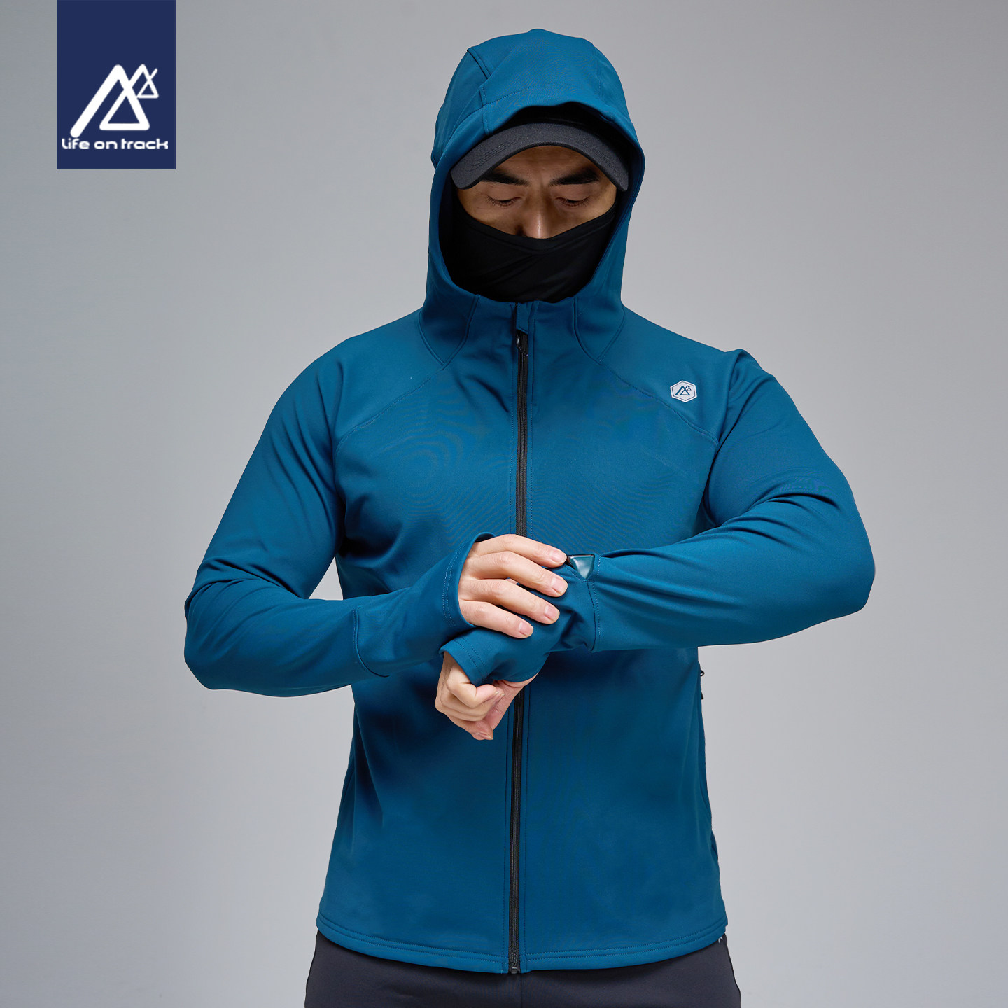 跑步运动套装男加绒保暖健身上衣速干高弹连帽拉链外套跑步训练服,运动服/休闲服装,健身衣,淘宝优惠券,粉丝福利购,淘宝优惠卷