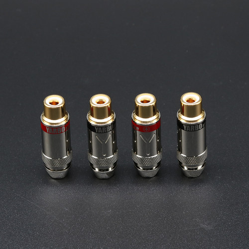 YARBO AUDIOPHILE/雅堡 RCA-10FGN 高纯铜24K镀金 莲花母 RCA母头