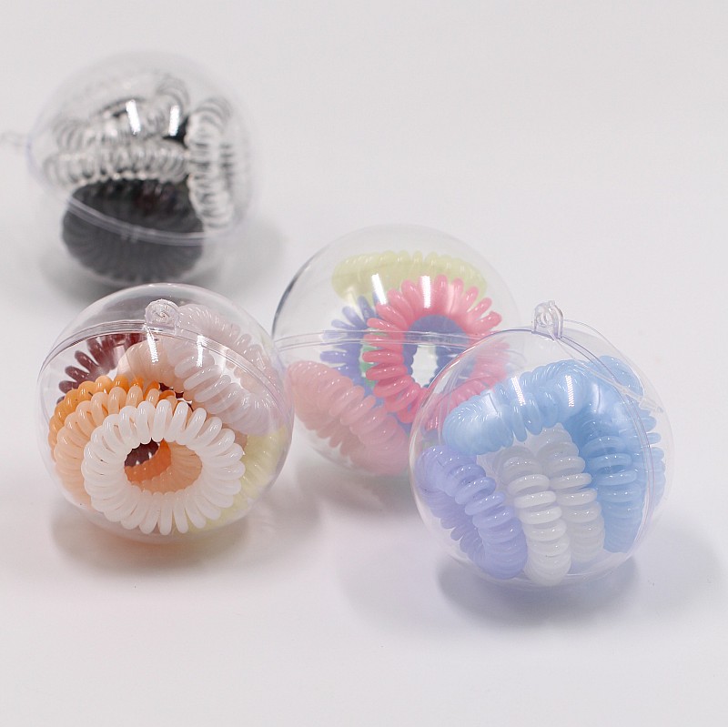 hair circle~水晶球系列7根装彩色 欧美无痕 透明干净弹力发圈发