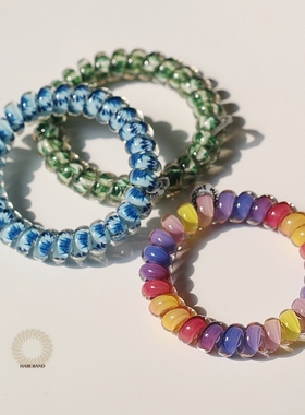 Hair Band 大号电话线发圈~原厂品质TPU多彩扎马尾耐用头绳发饰