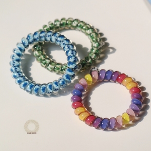Hair Band 大号电话线发圈~原厂品质TPU多彩扎马尾耐用头绳发饰