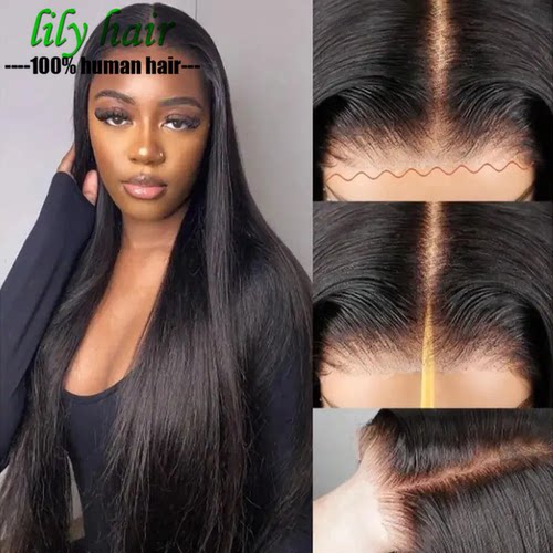 Wear And Go 4x6 Glueless Lace Front Wigs Straight Human Hair