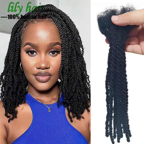 Handmade Braids Human Hair Dreadlock Loc Extensions 脏辫发