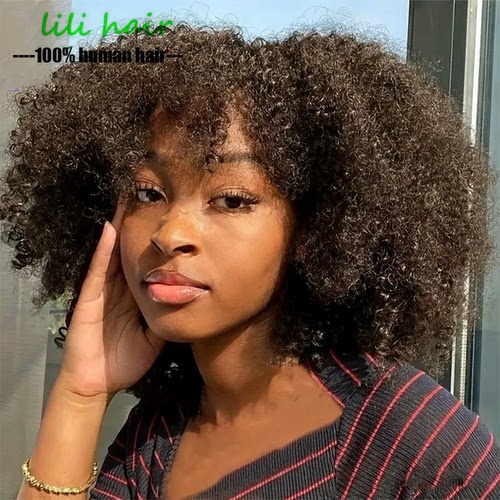AfroKinkyCurlbangwig真人发