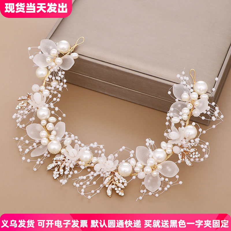 花环皇冠礼服头饰儿童女童发夹花童发箍公主女孩头花生日发饰发卡