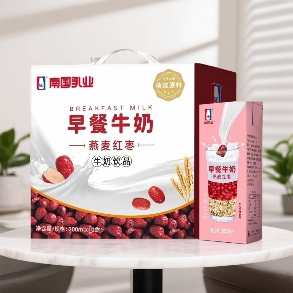 燕麦红枣味早餐牛奶饮品