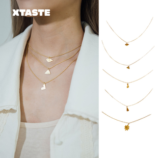 XTASTE 西班牙 APRES SKI 多种设计镀金项链配饰爱心八角星复古风