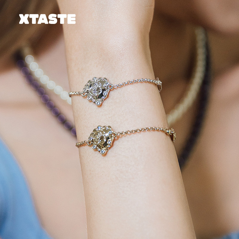 XTASTE USELESSOBJECTS 玫瑰花爱心时尚闺蜜高颜值穿搭手环手链