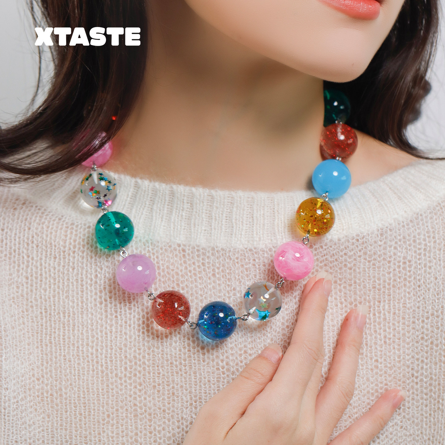 MARLANDBACKUS彩色弹珠项链