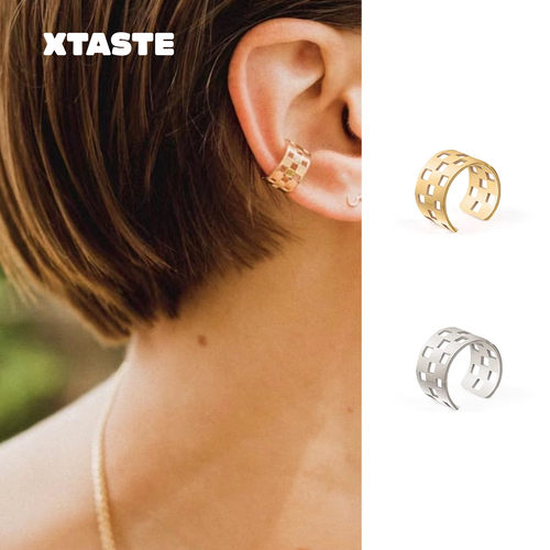 XTASTE 美国 GILBERT 棋盘格耳骨夹耳饰时尚设计百搭