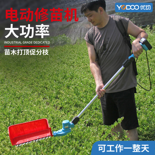 电动修苗机苗木打顶高枝绿篱机加长修剪机篱笆修枝剪机 优动充电式
