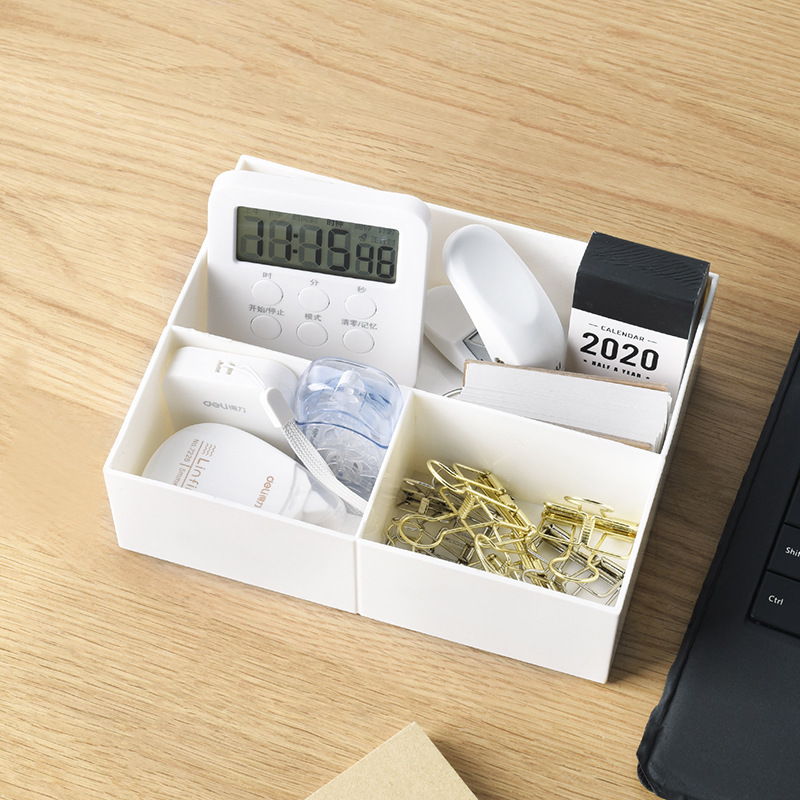 愚生桌面收纳盒方形杂物抽屉