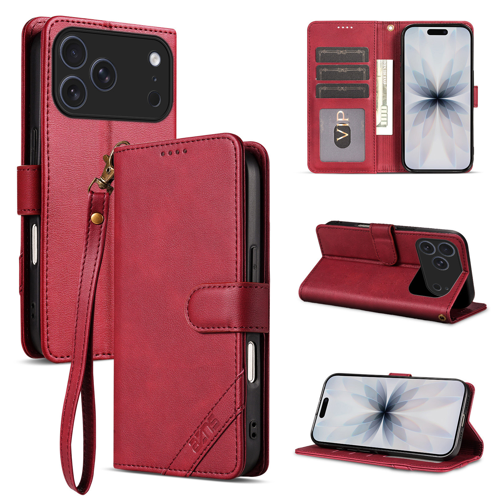 适用苹果17Pro Max手机壳防摔iphone17Pro Max翻盖皮套插卡钱包款式全包软胶保护套男女时尚简约皮夹高档耐用