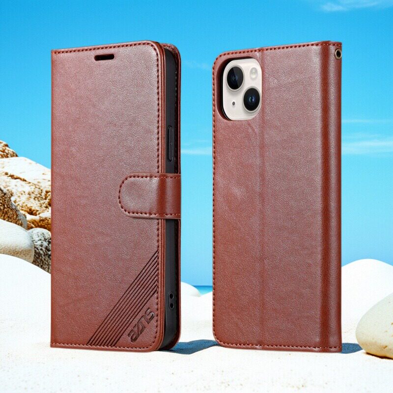 适用苹果15手机壳翻盖式iPhone15皮套插卡钱包款式防摔皮套保护套新款全包商务男女士软胶外壳高档皮夹