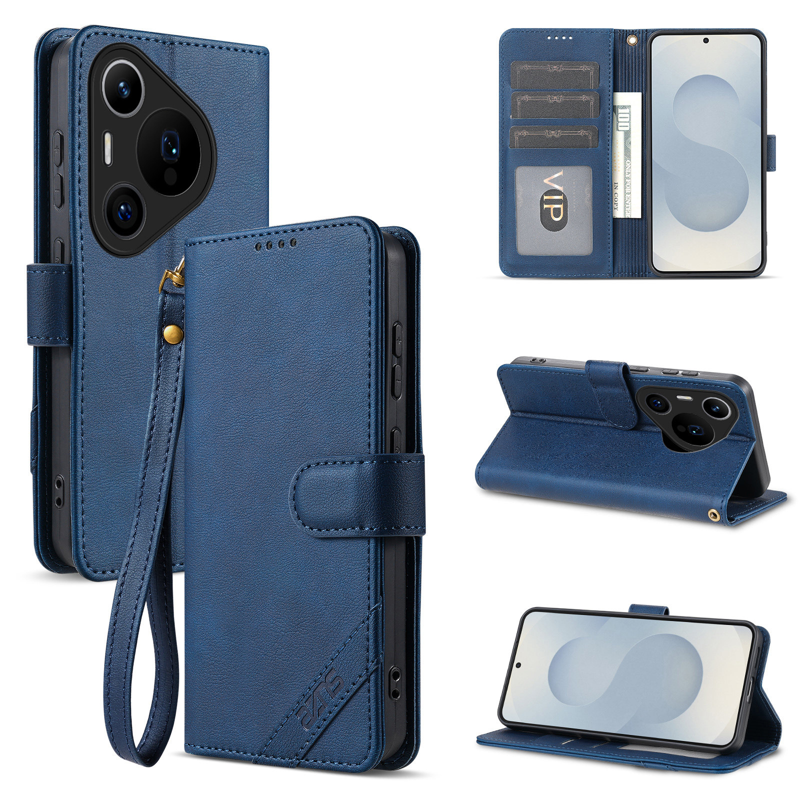 适用华为Pura70Pro手机壳防摔翻盖皮套插卡钱包款式全包软胶保护套男女时尚软胶简约皮夹高档耐用