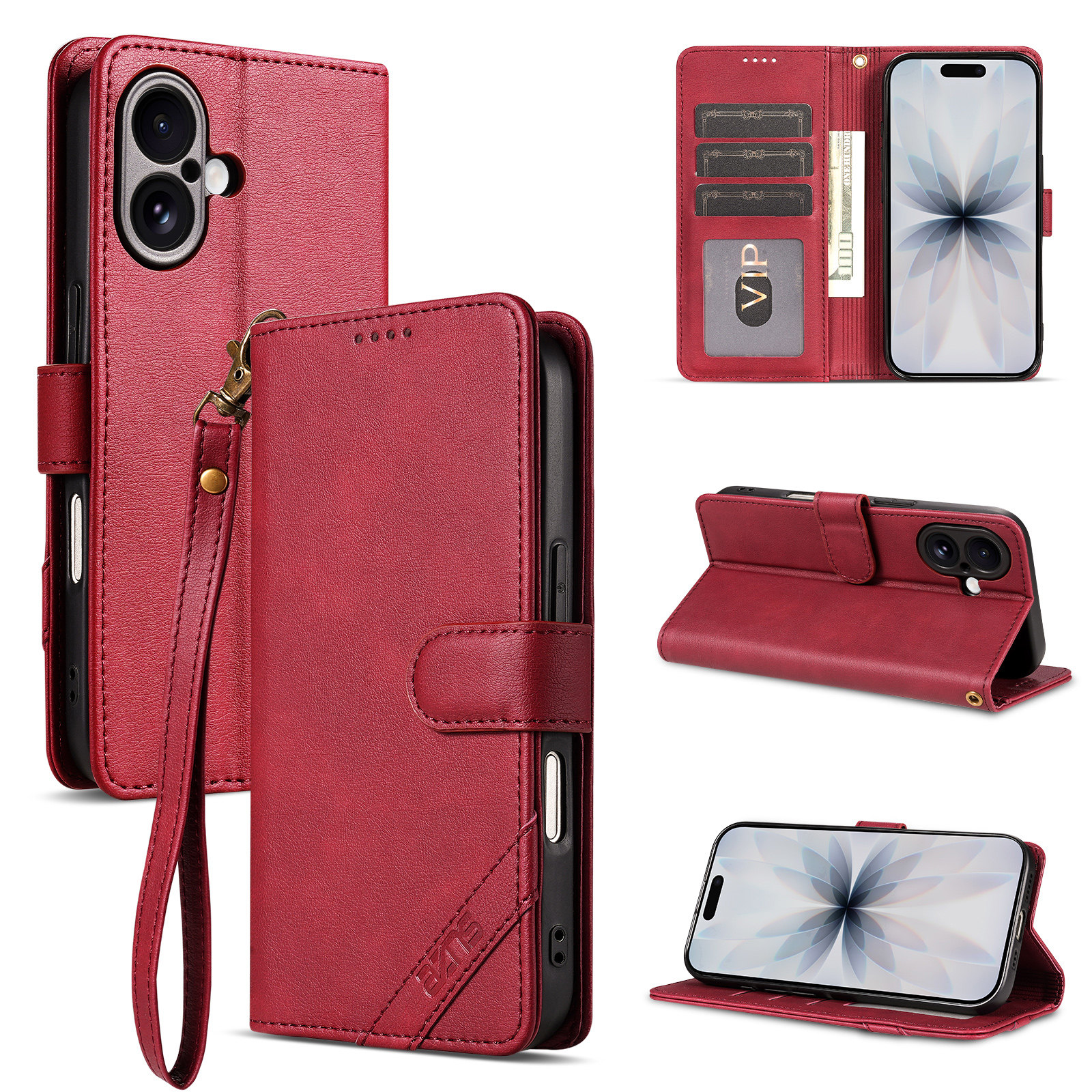 适用苹果17手机壳防摔苹果iphone17翻盖皮套插卡钱包款式全包软胶保护套男女时尚软胶简约皮夹高档耐用