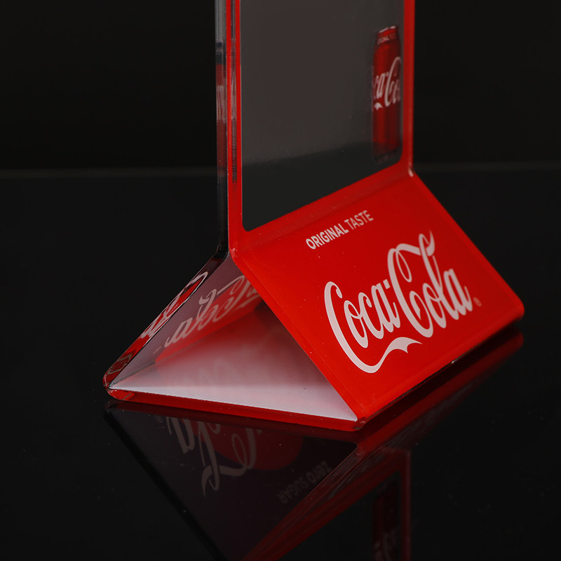 直销亚克力台卡三角形底座台签价格牌菜单牌立牌标价签展示牌