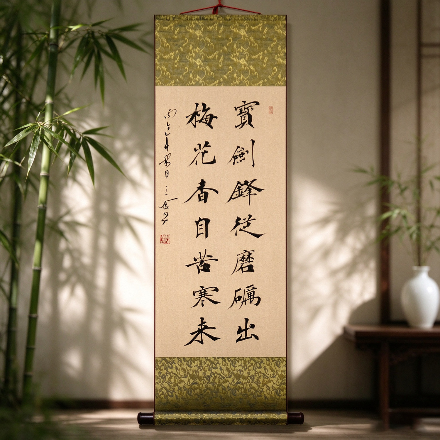 手写真迹书法字画楷书隶书行草作品卷轴装裱宝剑锋从磨砺出等多款