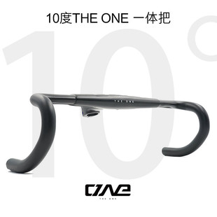 THE ONE公路车一体把380mm碳纤维破风气动10/15度把立400弯把420