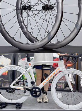 SCOM鸿基致远VOSO LITE ULTIMATE碳纤维公路车轮组 碳辐条波浪纹