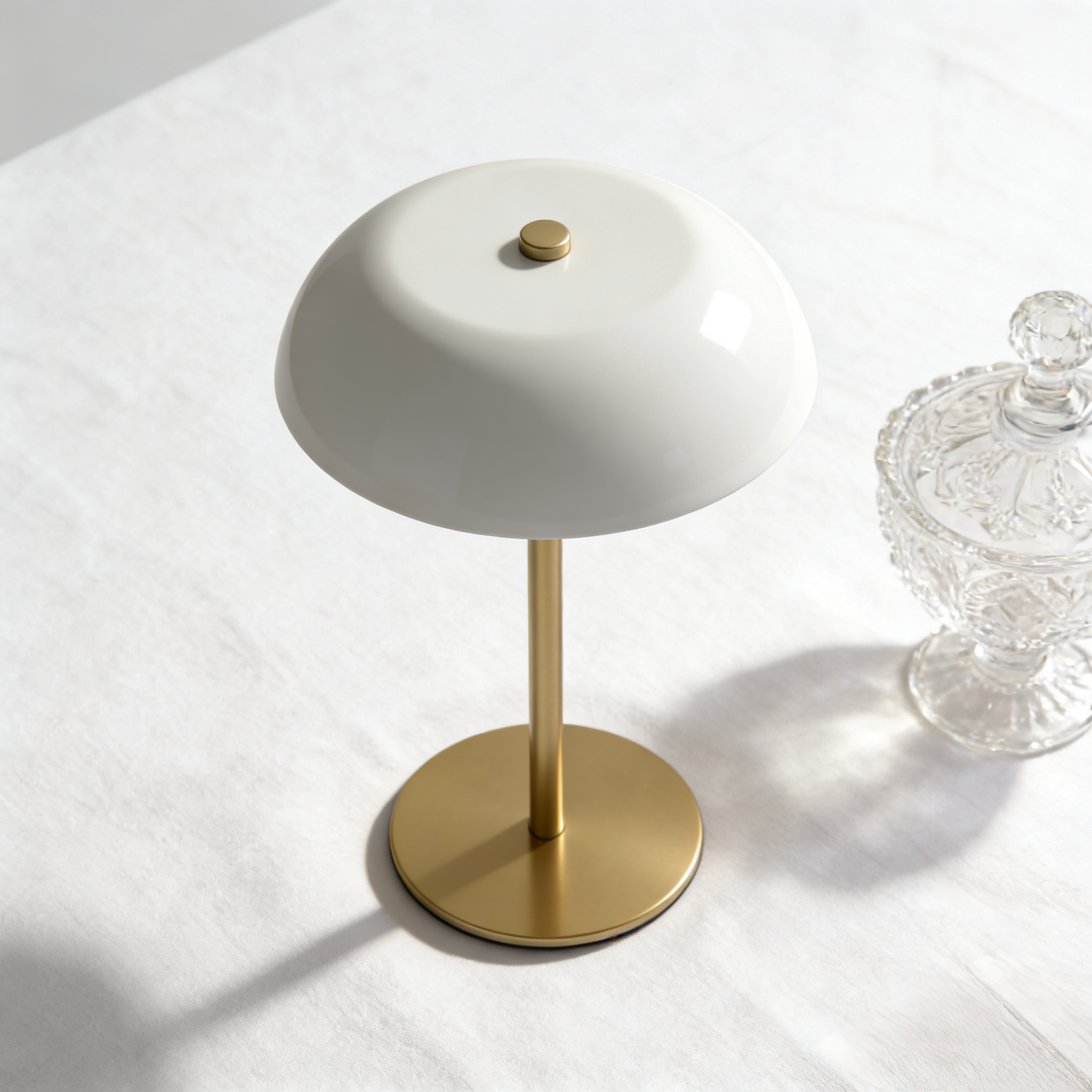 中古风充电小台灯复古金属床头灯桌面充电小夜灯法式床头灯复古灯