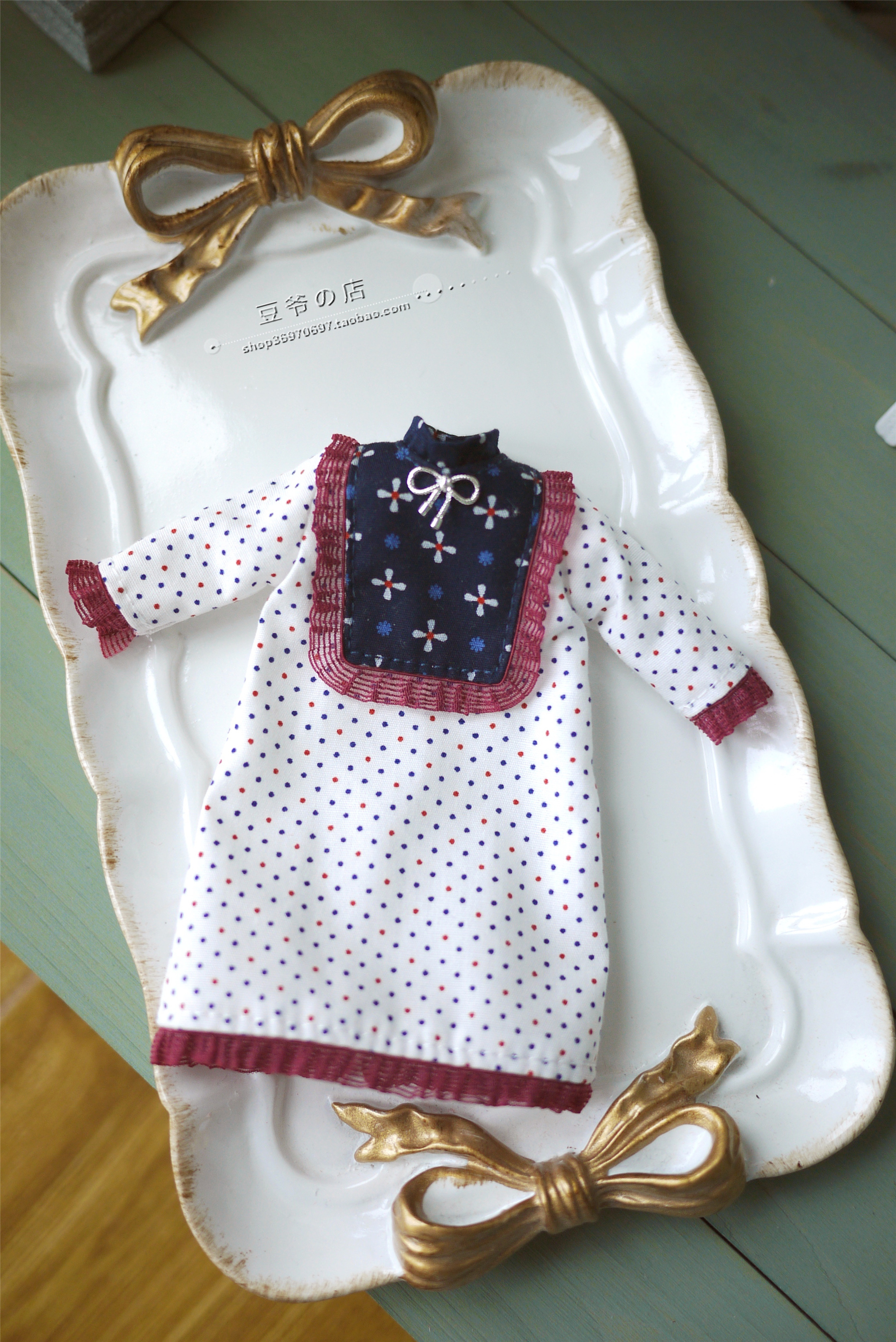 豆爷花裙子初代blythe胶皮娃衣