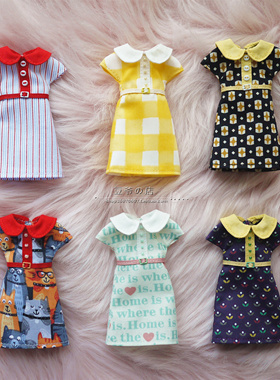 豆爷の店  复古系列-少女 一 blythe胶皮ob11 holala momoko娃衣