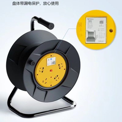 公牛移动电缆盘纯铜加粗电线