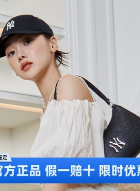 韩国MLB官方专柜正品黑色腋下单肩包纽约洋基队NY大logo3ABQS022N