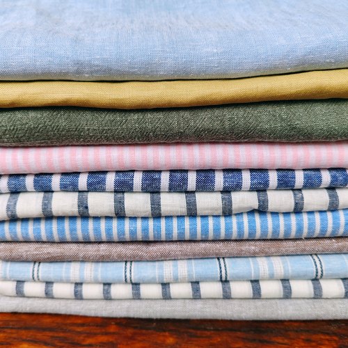 称斤瑕疵尾货清仓素色亚麻棉服装面料内衬手工DIY包包打版麻布料