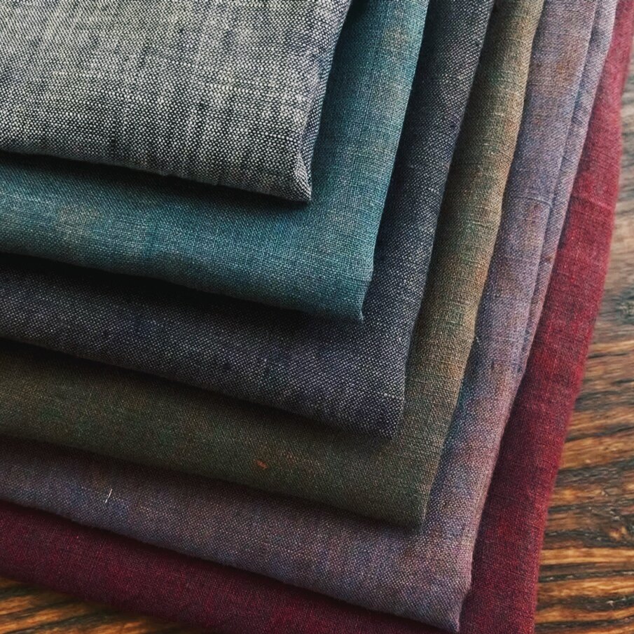 【14支变色龙】原创高品质14支亚麻变色龙袍子裤子裙子服装面料