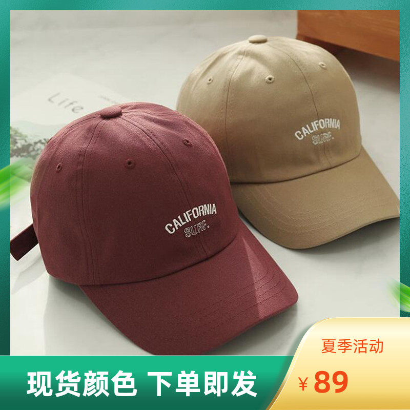 帽子女潮百搭时尚男青年韩国东大门代购软顶字母california棒球帽