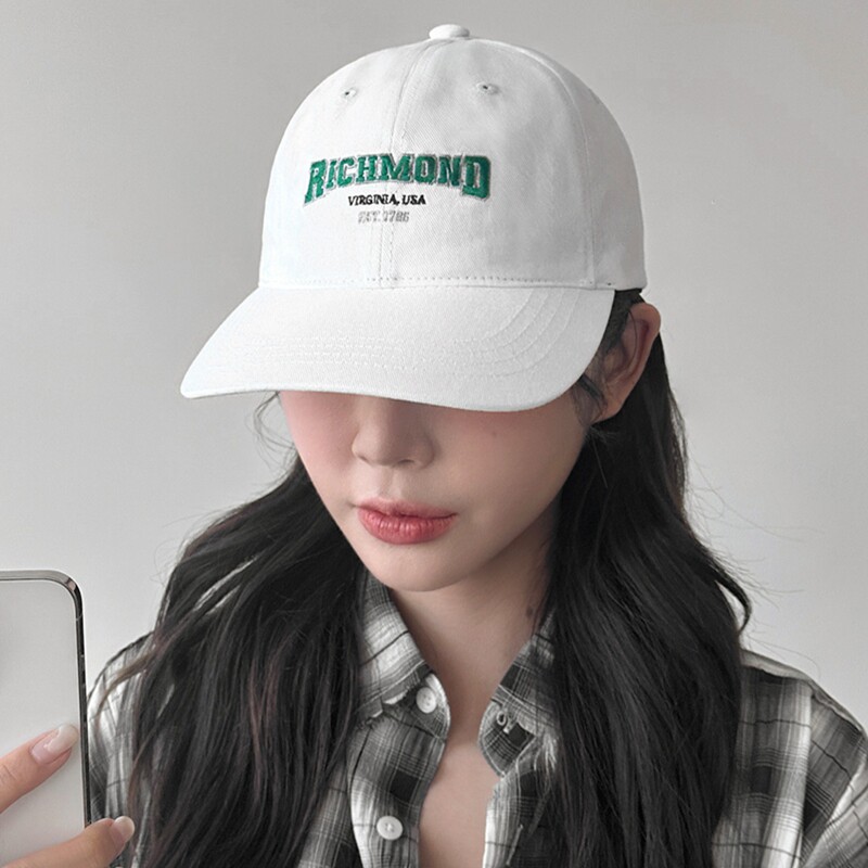 韩国MILLITAGE潮牌字母刺绣棒球帽女百搭鸭舌帽休闲RICHMOND帽子