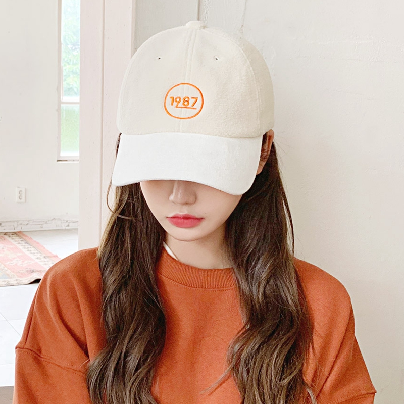 女潮绒面鸭舌毛绒ins棒球帽帽子