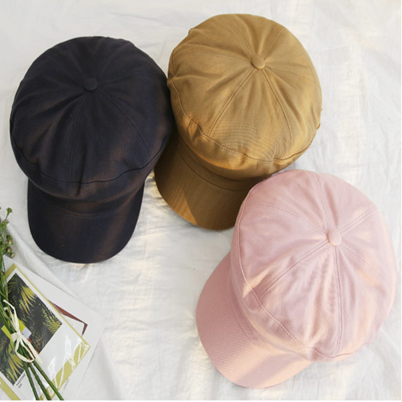 女英伦复古日系贝雷帽韩国报童帽