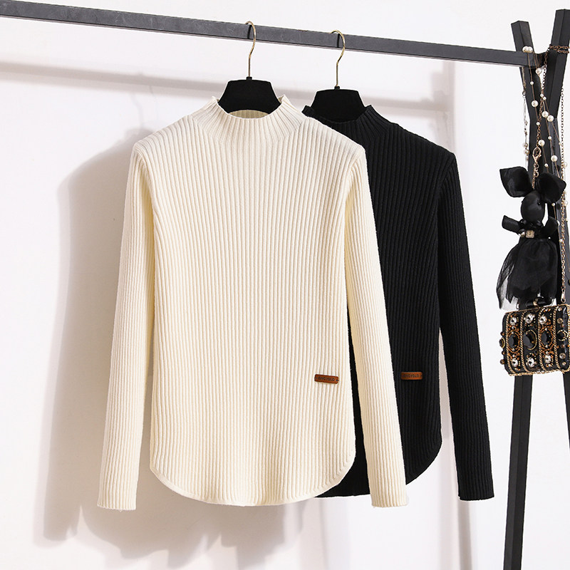 实拍大码女装2025冬季新款套头针织衫加厚中高领打底配大衣毛衣女,女装/女士精品,大码内搭,淘宝优惠券,粉丝福利购,淘宝优惠卷