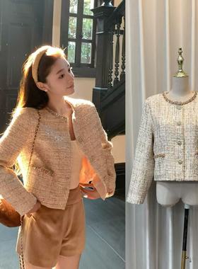 cchen陈陈-香系princess 粗花呢小香风外套圆领高级显瘦气质上衣