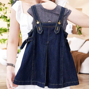 女童夏装牛仔连衣裙套装2026新款中大童小女孩洋气两件套儿童衣服